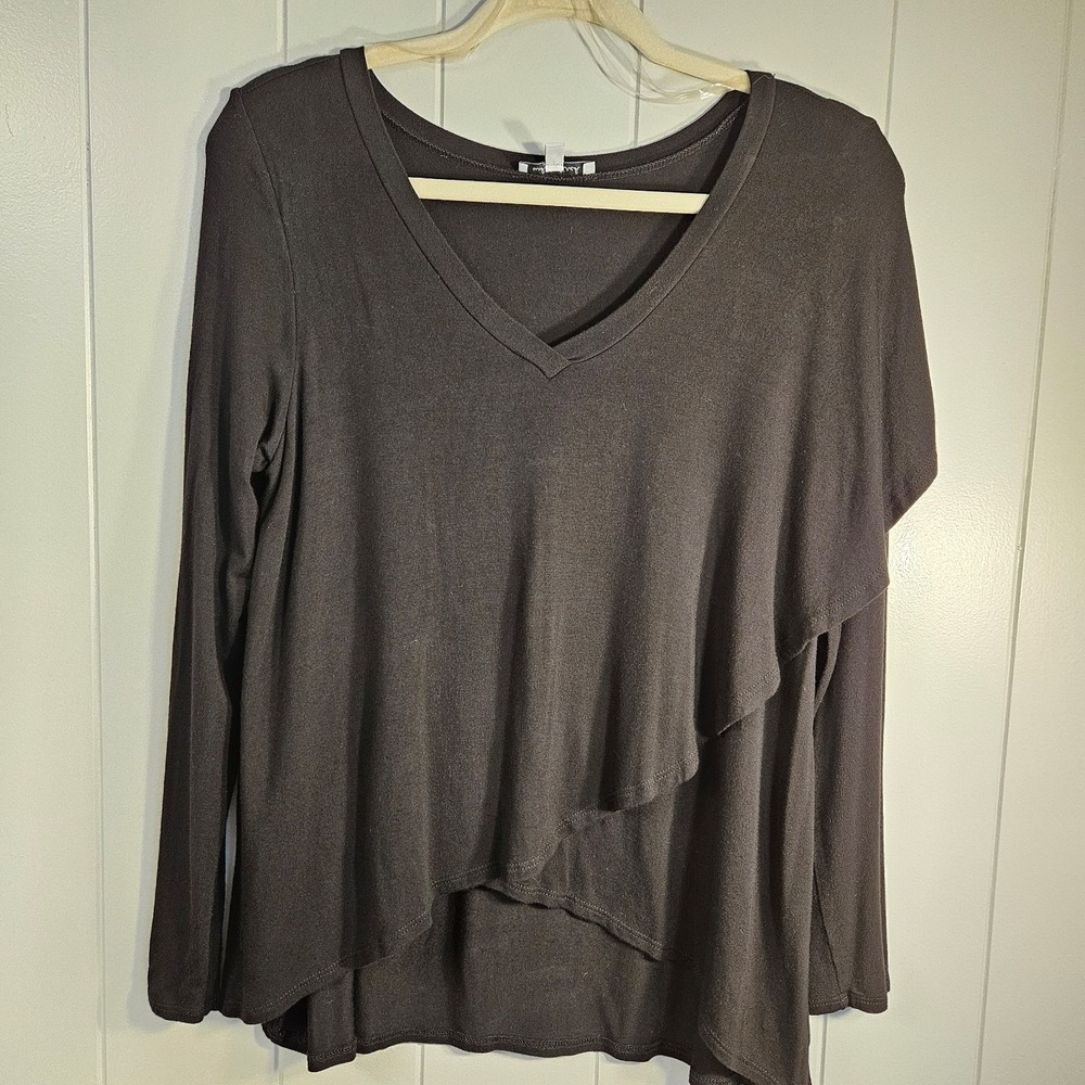 White Birch Black Top Small Soft Dress or Casual Soft Very Black